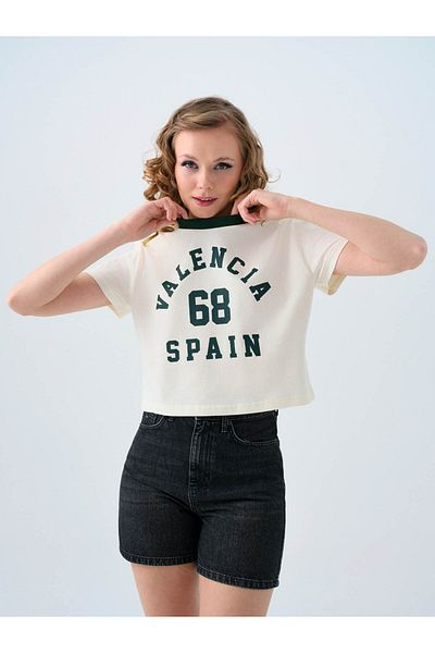 Loft Ecru Women's T-Shirt Lf2039545