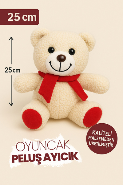 PapatyamPartiEvi Yumuşak Peluş Ayıcık 25 Cm - Sevimli Hediyelik Oyuncak Ayı -...