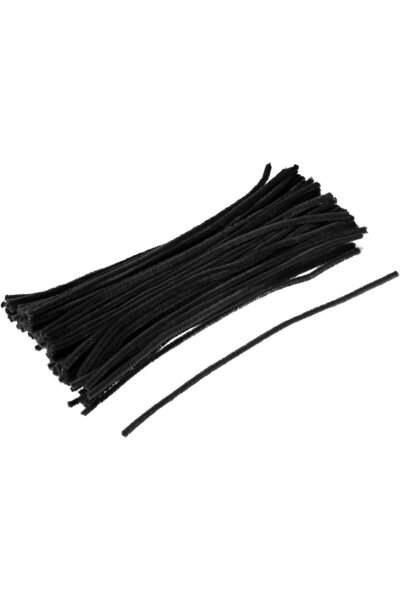 Dünya Magnet Black Colored Chenille, 25 Pieces Educational Chenille Set, Feat...