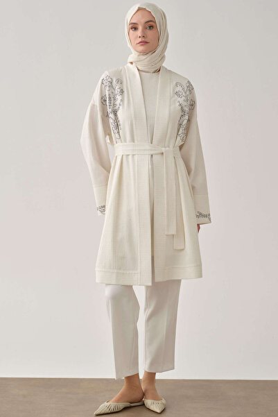 Tuğba Tek Pile Basic Pantolon - Ekru