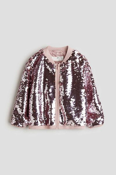 H&M Sequined bomber jacket