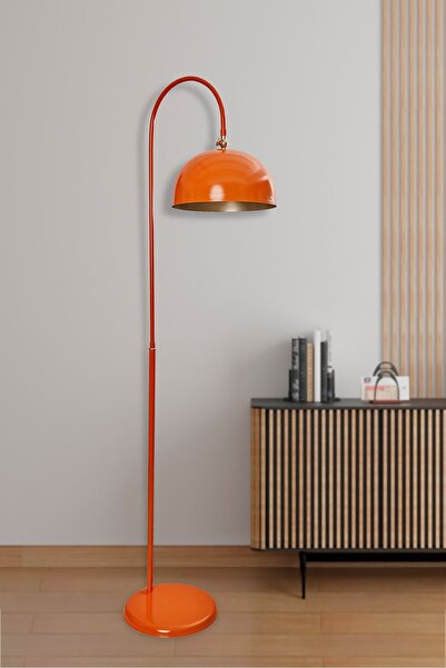 Luzarana Sonart Lambader Turuncu Metal Tasarım Lüx Yerden Aydınlatma