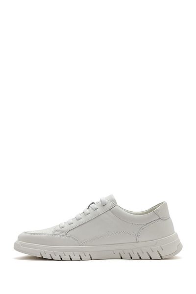 Derimod Men's White Lace-Up Leather Sneaker 25Sfd 694918