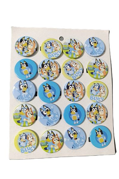 şahane parti Bluey Badge Metal 10 Pieces