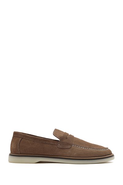 Derimod Men's Mink Suede Leather Casual Loafer 25Sfd 680710