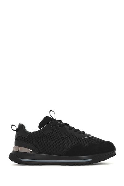 Derimod Men's Black Lace-Up Leather Sneaker 25Sfd 756114