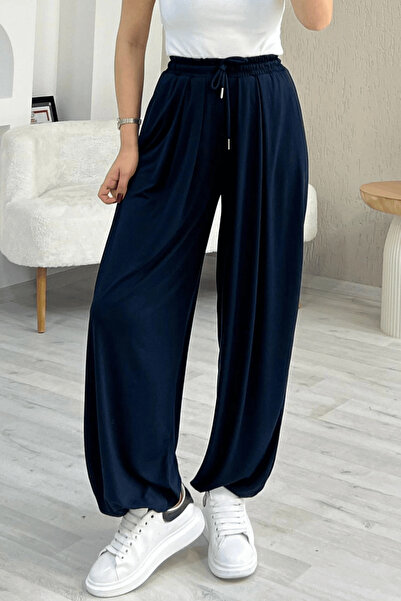 Paw Garage بنطال شالوار نسائي بخصر وساق مطاطية من روزا، نسيج عالي الجودة