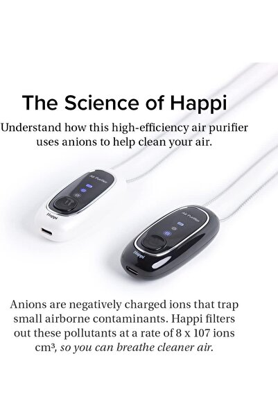 Yelajoy Air Purifier Necklace, Small Portable Wearable, Rechargeable, 100% Static Free, For Car, Office