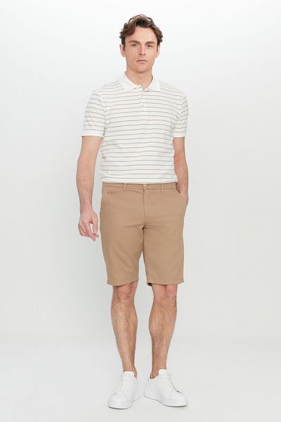 ALTINYILDIZ CLASSICS Pantaloni scurți pentru bărbați, slim fit, cu buzunare laterale, cu model Seersucker