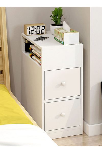 sharpdo European-style Light Luxury Bedside Table With Drawers 30*30*66cm