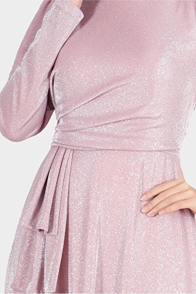 Alvina YANDAN BÜZGÜLÜ SİMLİ ABİYE ELBİSE 50269-1