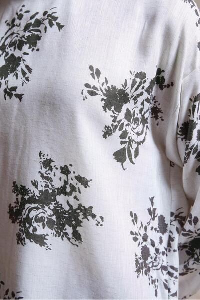 Alvina 44538ModelLinen Effect Trousers Set