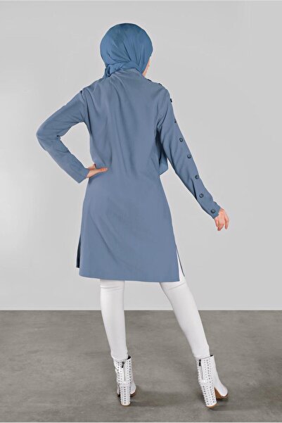 Alvina 41188 Model Tunica cu nasturi si gat