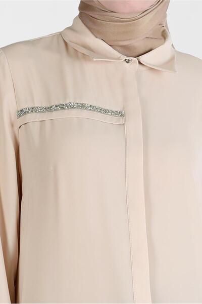 Alvina STONE DETAIL HIDDEN BUTTON TUNIC 42544