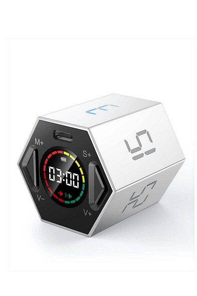 COOYA Timer, Hexagonal Cube, Custom Countdown, Suitable for Work, Office, Study, Task