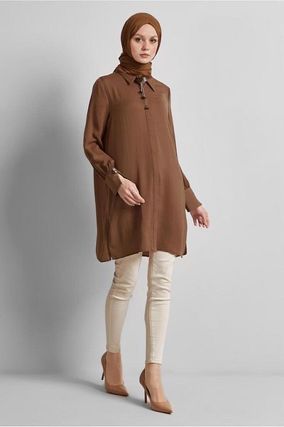 Alvina BROOCH DETAILED TUNIC 45373 Μοντέλο Ανδρικά Παπούτσια