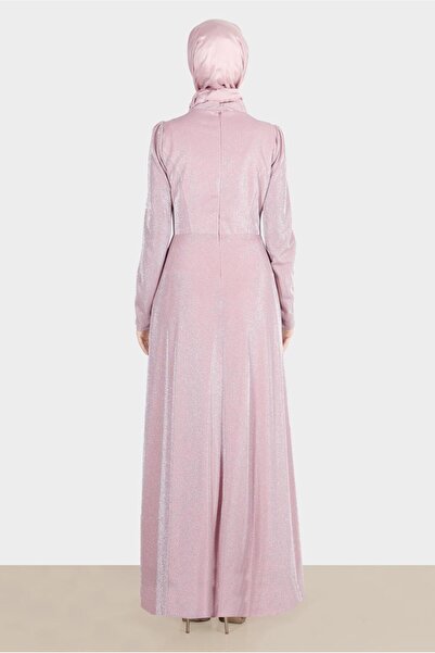 Alvina YANDAN BÜZGÜLÜ SİMLİ ABİYE ELBİSE 50269-1
