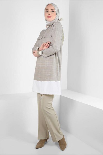 Alvina SQUARE PATTERNED TUNIC 44316-1