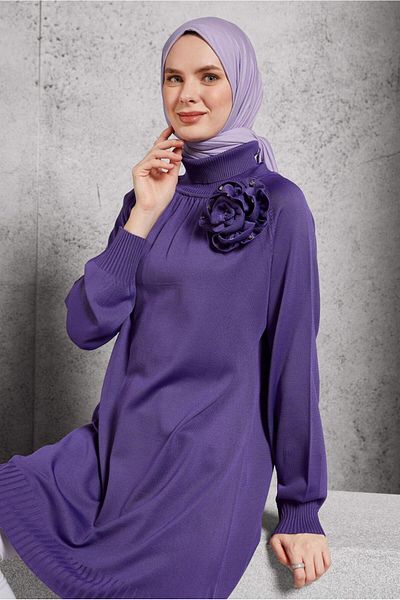 Alvina Broshe Detailed Knitting Tunic 44987