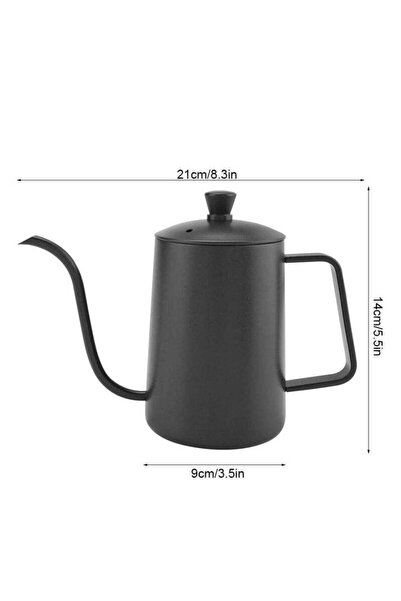 Yelajoy Stainless Steel Coffee Pot, 600ml Teflon Coated, Goose Neck Design, With Thermometer, For Home Use