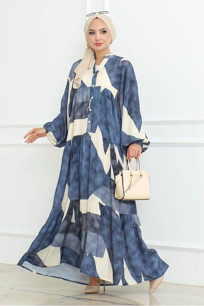 TRENDTESETTÜR ΓΥΝΑΙΚΕΙΟ ΦΟΡΕΜΑ ΣΚΟΥΡΟ ΜΠΛΕ (INDIGO) ΜΟΝΤΕΛΟ T 8642
