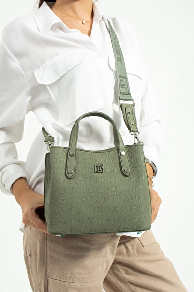 Just Polo حقيبة يد وكتف نسائية منقوشة 234095 كمبيوتر شخصي