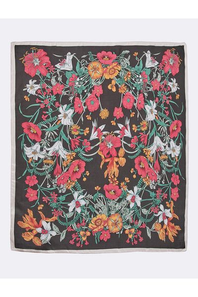 Jimmy Key Mixed Floral Pattern Woven Scarf