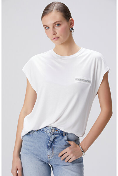 Network Optik Beyaz T-shirt