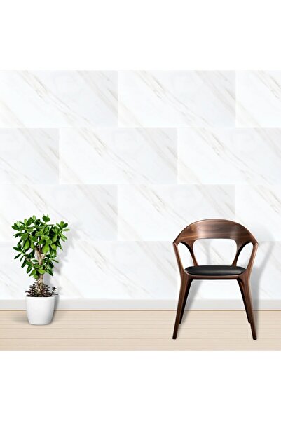 Flippy Set of 10 PVC Wall Panels, 60x30 cm, 1.5 mm, Marble Effect, Yellow