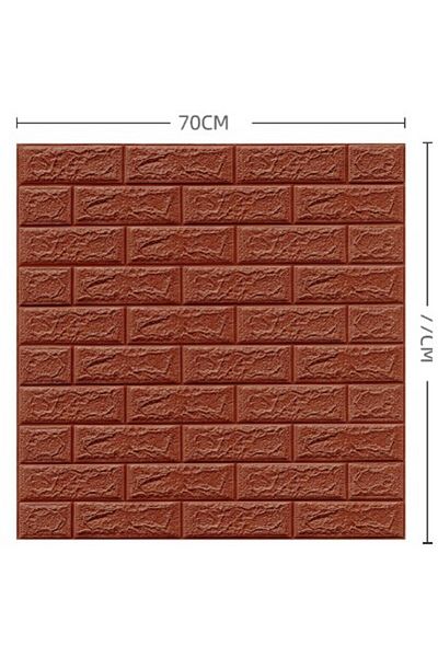 Flippy Set 10 Placi Tapet 3D Flippy 70x77 cm 3 mm Polietilenă Model Caramidă 5.3 mp Maro