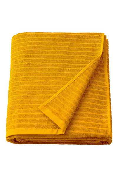 IKEA VÅGSJÖN Bath Sheet Golden-Yellow 100x150 cm – 100% Cotton, Soft & Absorbent
