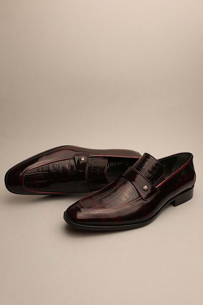 Gondol Piele naturală pentru bărbați Clasic Leather Claret Red 42 ttx.130