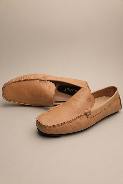 Gondol Loafer clasic din piele naturală pentru bărbați Camel 42 Ttx.687