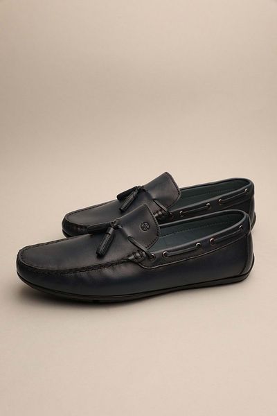Gondol Loafer din piele pentru bărbați, albastru marin clasic 41 Tuxedo 684