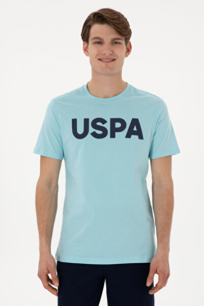 U.S. Polo Assn. Ανδρικό μπλουζάκι με κανονική εφαρμογή Crew Neck Light Blue B...