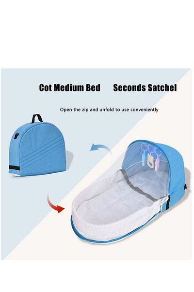 COOYA Portable Crib,with Mosquito,Foldable, Prevents Tossing and Turning,for Newborns Outdoor