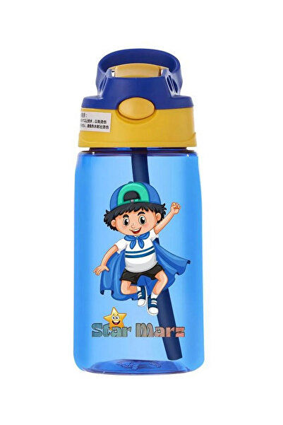 StarMarz Trendyol Kids - Plastic Sipper Water Bottle - Super Boy Blue - 480 m...