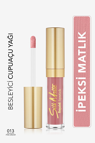 Flormar Kadife Dokulu Likit Mat Ruj Silk Matte Liquid Lipstick - 013 PINK DREAM - 8690604505401