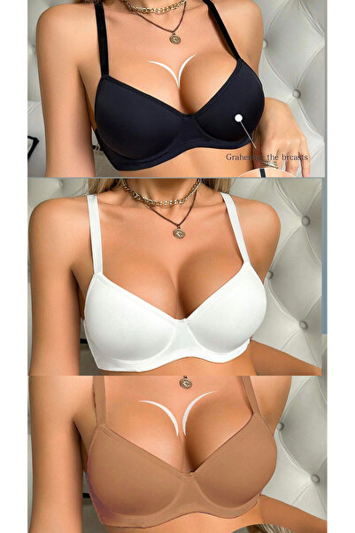 randevu Piele Negru Alb Fără sârmă Fără cusături Elastic Confortabil Sutien A...