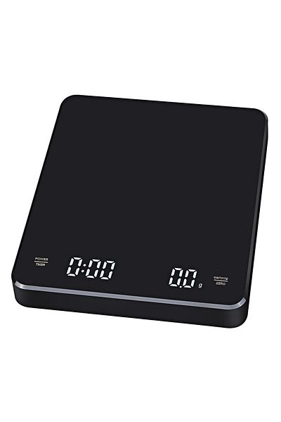 COOYA Kitchen Scale, Coffee Scale with Timer, LCD Backlight Display, High Accuracy, 0.1g Precision Sensor