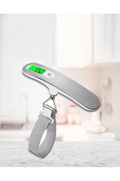 COOYA Digital Luggage Scale,50kg/10g Stainless Steel Electronic Weighing Portable Express, LCD Display