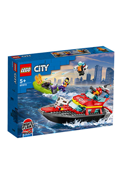 LEGO 60373 Set de construcție barcă de salvare pompieri