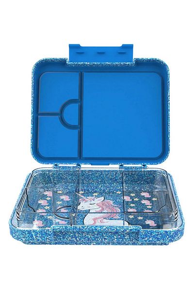 StarMarz - 4/6 Compartments Bento Glitter Lunch Box - Blue