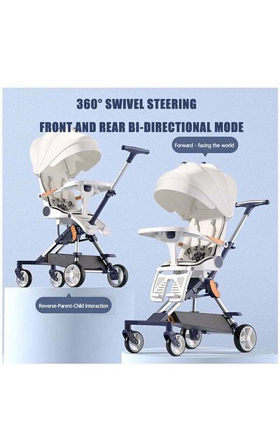 COOYA Two-way Baby Stroller,Folding,With Adjustable Harness,Fully Wrapped Foam Guardrails,For Outdoor Use