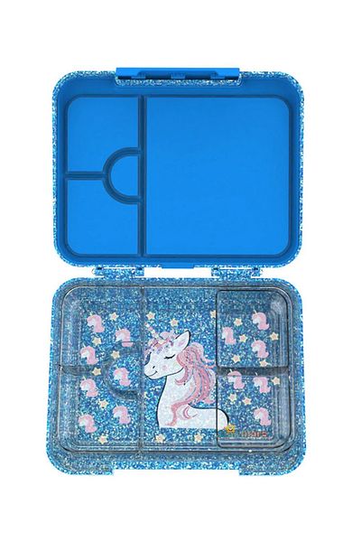 StarMarz - 4/6 Compartments Bento Glitter Lunch Box - Blue