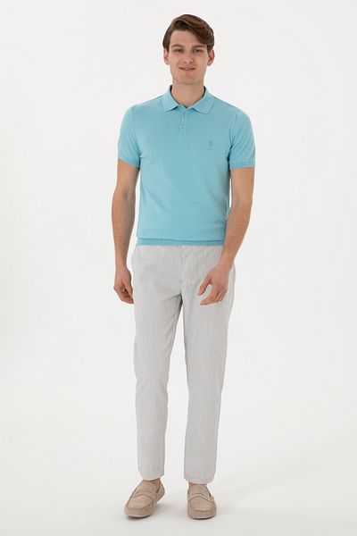 U.S. Polo Assn. Ανδρικό παντελόνι καμβά ανοιχτό γκρι 50300176-VR001