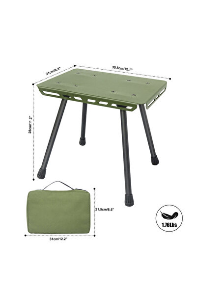Choice Green WESTTUNE Camping Portable Tactical Stool Multifunctional Aluminu...