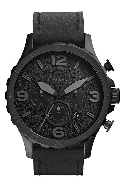 Generic Fossil Nate Men Watch With Oversized Chronograph Watch Dial And Stainless Steel Or Leather Band