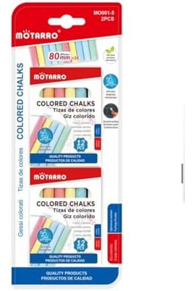 MOTARRO Colored Chalks 80mm 24pcs