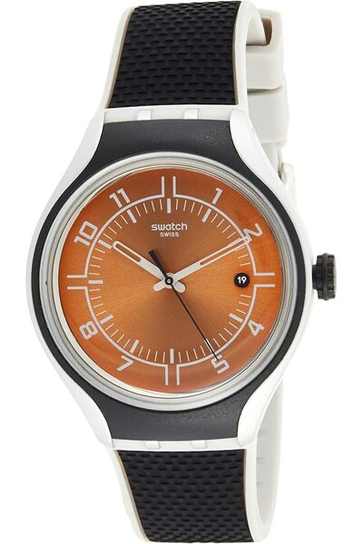 Generic ساعة سواتش للرجال أيروني يس 4002 من المطاط الأسود كوارتز سويسرية